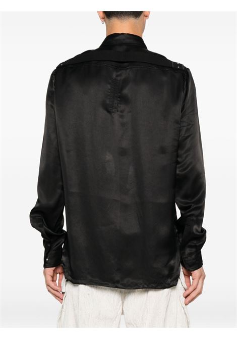 fogpocket outershirt man black RICK OWENS | RU02E1237 HSCH09